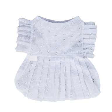 لباس سگ و گربه مدل پیراهن حلقه‌ای کد 18 رنگ سفید