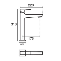 شیر روشویی کی دبلیو سی مدل اراتو