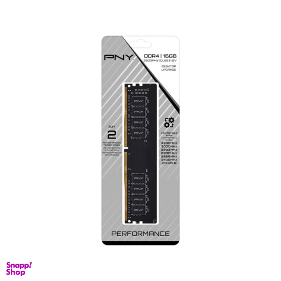 رم دسکتاپ DDR4 تک کاناله 3200 مگاهرتز CL22 پی ان وای مدل Performance ظرفیت 16 گیگابایت