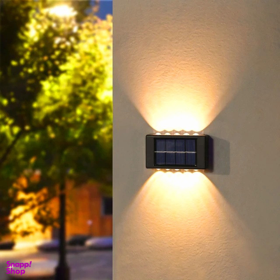 چراغ دیواری خورشیدی دوطرفه سولونیکس مدل 8LED مجموعه 2 عددی