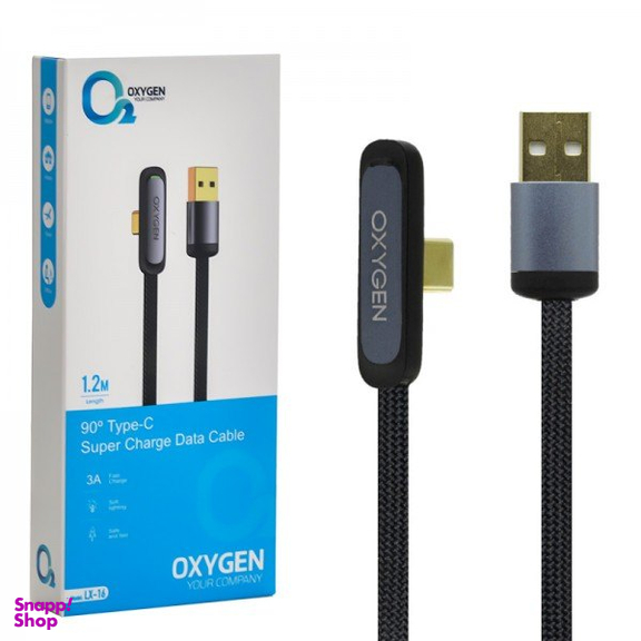 کابل دیتا Lightning به Type-C اکسیژن مدل LX16 طول 1.2 متر