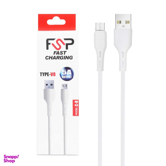 کابل شارژ USB به MicroUSB اف اس پی کد V-8 5A طول 1 متر