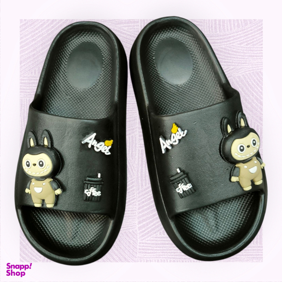 دمپایی زنانه زیتون مدل ملودی لبوبو ویانزا رنگ مشکی