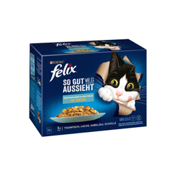 پوچ گربه فلیکس طعم ماهی تن وزن 85 گرم