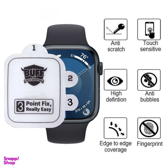 محافظ صفحه نمایش بوف مدل Silicone-Pro مناسب برای اپل واچ 45 میلی متری سری 9 / 8 / 7