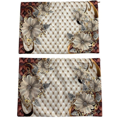 روبالشی مخمل سه بعدی طرح گل کد 325 مجموعه 2 عددی