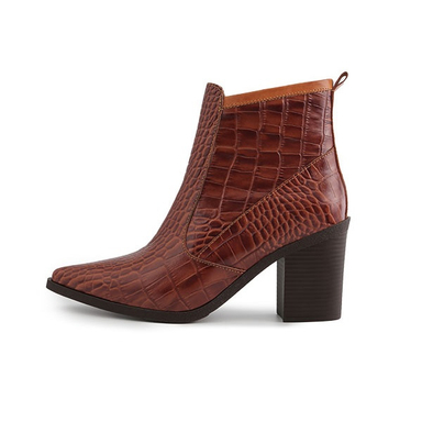 بوت زنانه چرم آگوست مدل 117002 CROCO B