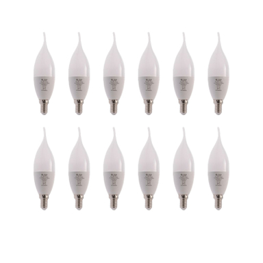 لامپ ال ای دی 7 وات افراتاب مدل AF-TC37-7W پایه E14 بسته 12 عددی