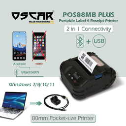 فیش و لیبل پرینتر قابل حمل اسکار مدل 88MB PLUS
