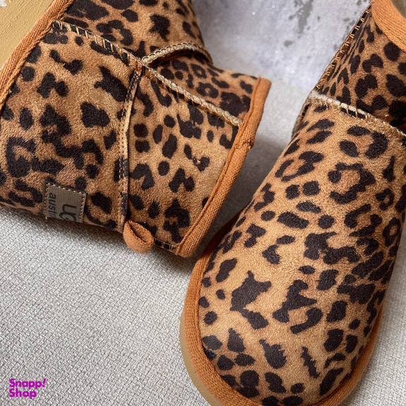 نیم بوت زنانه طرح آگ مدل پلنگی