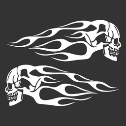 برچسب بدنه موتورسیکلت شیپرس طرح اسکلت کد Sm036S بسته 2 عددی