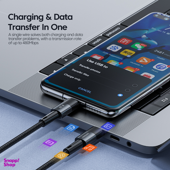 کابل دیتا 100 وات Type-C توکی مدل TQ-X08 طول 1 متر