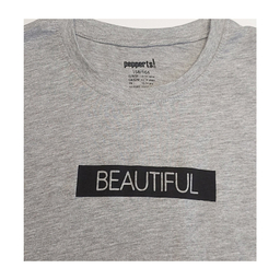 تیشرت آستین کوتاه یقه گرد پسرانه پیپرتس مدل 6540 رنگ طوسی