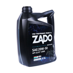 روغن موتور خودرو زادو مدل SAE 20W-50-SJ حجم 3.5 لیتر