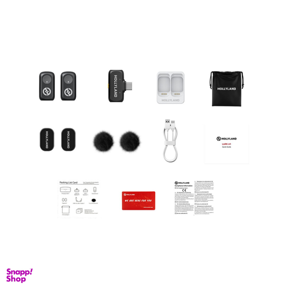 میکروفون بی‌ سیم دو کاربر هالی لند مدل Hollyland LARK A1 Mini Duo USB-C