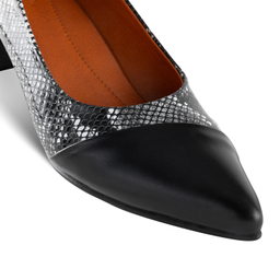 کفش زنانه چرم یلسان مدل آلیس کد 643-RTL رنگ مشکی