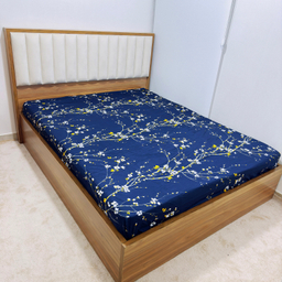 ملحفه 2 نفره ناتوسا مدل کشدار شکوفه سایز 160×200 سانتی متر