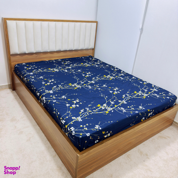 ملحفه 2 نفره ناتوسا مدل کشدار شکوفه سایز 160×200 سانتی متر