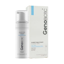 فوم شستشو صورت ژنوبایوتیک مدل clean-Gen مناسب پوست خشک و حساس حجم 150 میلی لیتر