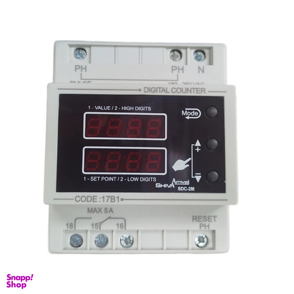شمارنده دیجیتال شیوا امواج مدل SDC-2M کد 17B1 بسته 4 عددی