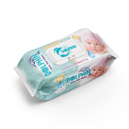 دستمال مرطوب کودک دلفین مدل eco4 بسته 120 عددی مجموعه 12 عددی