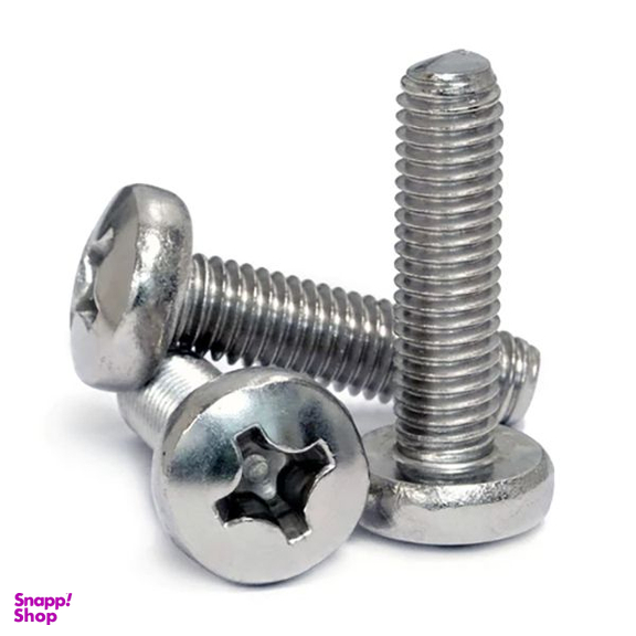 پیچ و مهره و واشر هامر مدل استوانه کد M4-25mm بسته 75 عددی