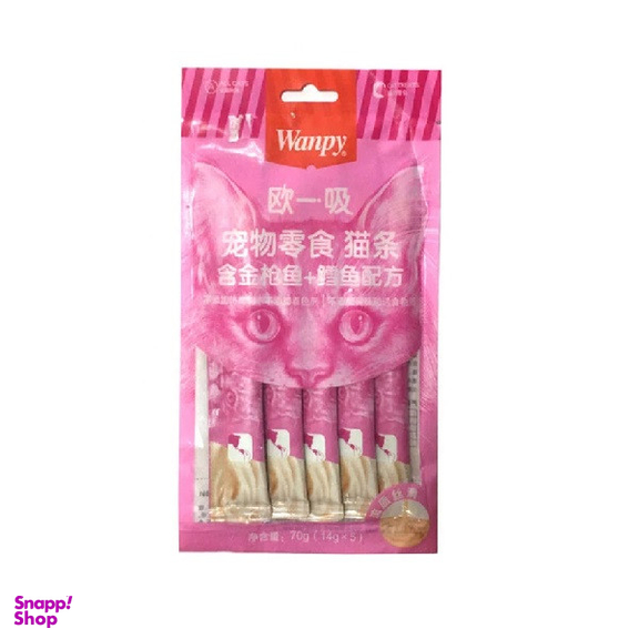 بستنی گربه ونپی مدل صورتی ماهی تن و کاد وزن 70 گرم