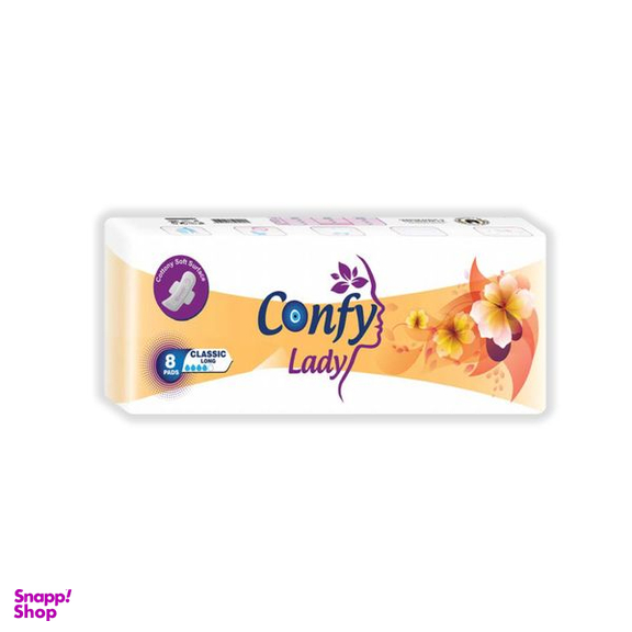 نوار بهداشتی کانفی لیدی مدل Classic Long بسته 8 عددی