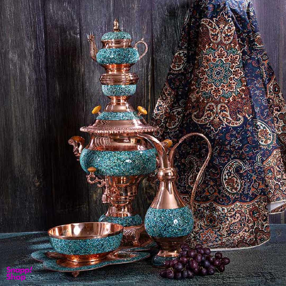 سرویس سماور فیروزه کوب آقاجانی