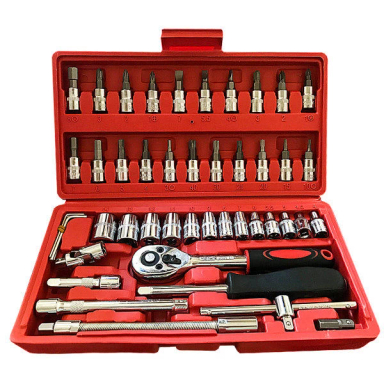 آچار و سری بکس مدل GHR214 مجموعه 46 عددی