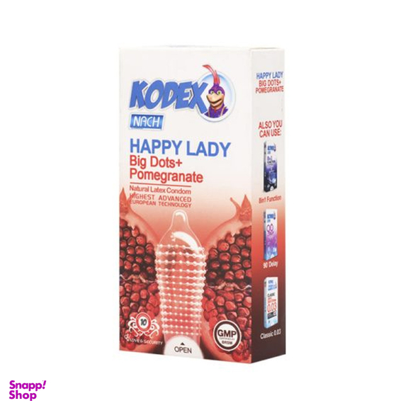 کاندوم ناچ کدکس مدل Happy Lady بسته 10 عددی