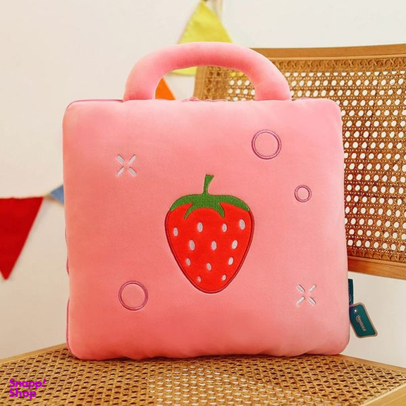پتو کودک طرح توت فرنگی مدل کیفی کد JIMI110 سایز 40x45 سانتی‌ متر