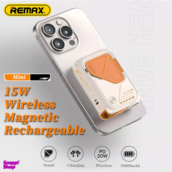 پاوربانک ریمکس مدل MagSafe Wireless Fast Charge RPP-116 ظرفیت 10000 میلی آمپر ساعت