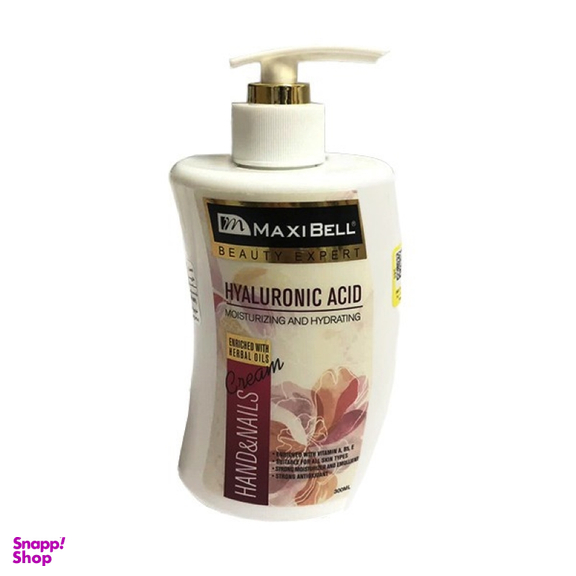 کرم مرطوب کننده دست و ناخن مکسی بل مدل Hyaluronic Acid حجم 300 میلی لیتر