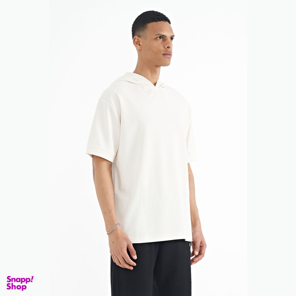 تیشرت اورسایز کلاه دار مردانه نوزده نودیک مدل TS1966 W