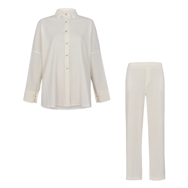 ست شومیز و شلوار زنانه لوینت مدل Nelsi کد 0118 رنگ سفید