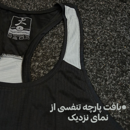 ست تاپ و شلوارک و اسکارف ورزشی مردانه طرح نایکی کد 1541 رنگ مشکی طوسی