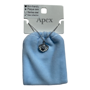 گردنبند زنانه مدل صدف و مروارید