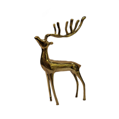 مجسمه برنزی مدل گوزن شاخ بلند