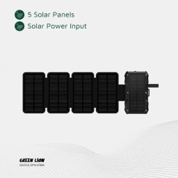 پاوربانک خورشیدی 5 پنل گرین لاین مدل PD20W GL-PX27 ظرفیت 20000 میلی‌ آمپر ساعت