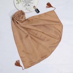 شال زنانه آنالیا مدل نخی دور دوخت منگوله دار کد 9613