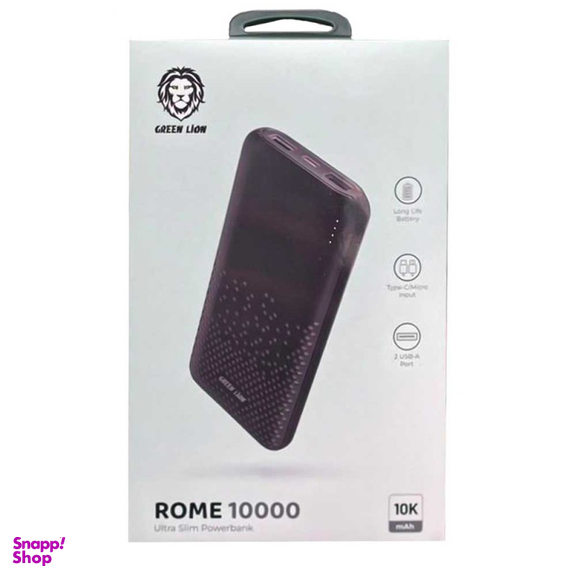 پاوربانک گرین لاین مدل ROME 10000 ظرفیت 10000 میلی آمپر ساعت
