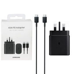 شارژر موبایل سامسونگ مدل PD 45W EP-TA845 3PIN کد 100712 به همراه کابل Type-C