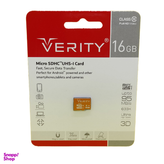 کارت حافظه microSDHC وریتی مدل Final 600X کلاس 10 استاندارد UHS-I U1 سرعت 90MBps ظرفیت 16 گیگابایت