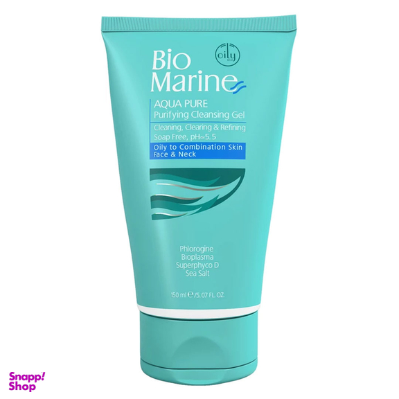 ژل شست و شوی صورت بایومارین مدل Aqua Pure مناسب پوست چرب حجم 150 میلی‌ لیتر
