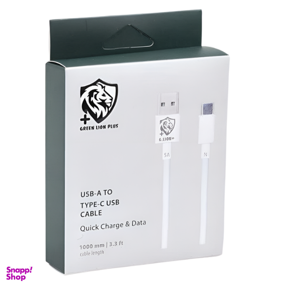 کابل شارژ USB به Type-C گرین لاین مدل PLUS GNP 920 طول 1 متر