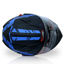 کلاه کاسکت فک متحرک ردلاین مدل 935 طرح مشکی آبی به همراه کاور