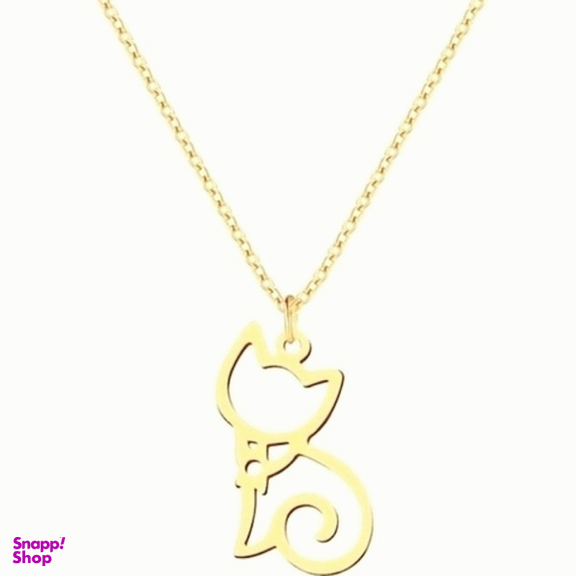 گردنبند طلا 18 عیار زنانه پانسی طرح پیشی فانتزی کد MG114