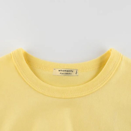 تی شرت آستین کوتاه دخترانه هومنیتی مدل WYKGTSHT9562-YEL