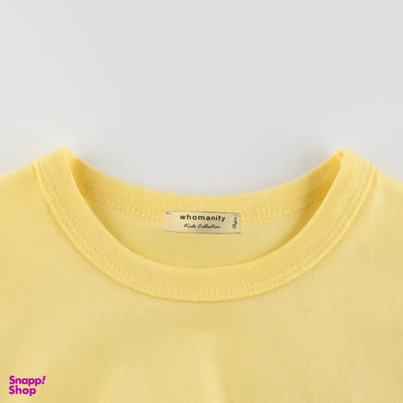 تی شرت آستین کوتاه دخترانه هومنیتی مدل WYKGTSHT9562-YEL